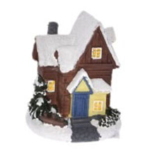 téli házikó LED-világítással