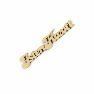 lézervágott fa Isten hozott felirat