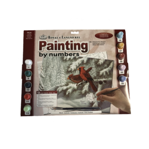 Számozott kifestő - Madarak havas ágon