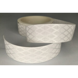 bordázott szalag, fehér