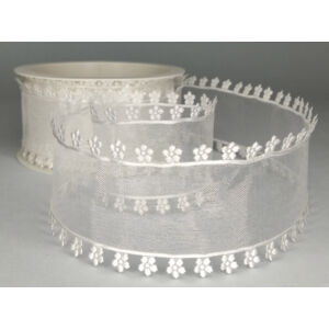 organzaszalag fehér