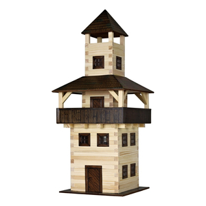 Fa építős játék - Torony modell