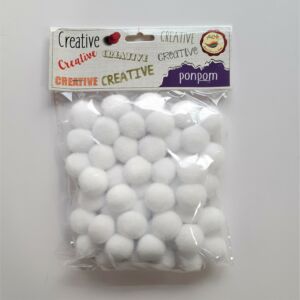 fehér pompon