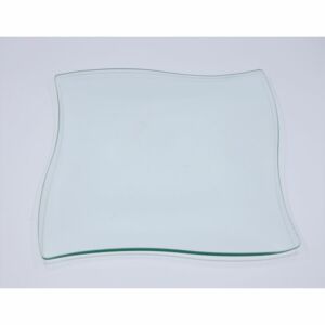 hullámosszélű üvegtál