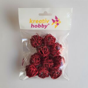 Vesszőlabda 3cm, 10db/cs BORDÓ
