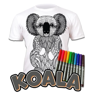 színezhető póló, koala