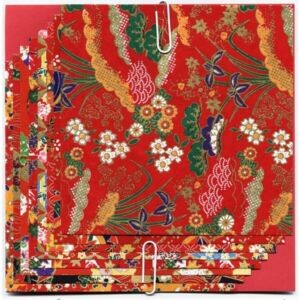 Kép 1/2 - Origami 12cm 8lap arany Yuzen