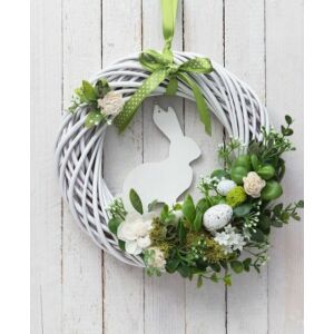 Kép 3/4 - Vesszőkoszorú 20cm PASZTELL LILA