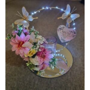 Kép 2/2 - Művirág rózsa pick indával, halványlila 26cm