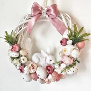 Kép 3/3 - Vesszőkoszorú 20cm PASZTELL RÓZSASZÍN