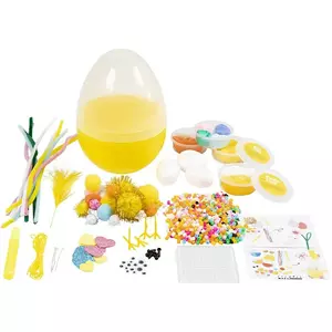 Kép 2/2 - Kreatív készlet, húsvéti tojásban, nagy H:19cm Átm: 14cm