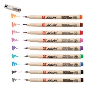 Kép 2/3 - Ecsetfilc készlet, brs, Pigma Brush 9db