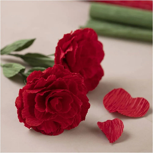 Kép 3/3 - Mini krepp papír virág szett, rózsa