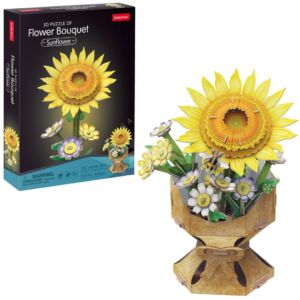 Kép 2/5 - 3D puzzle - Virágcsokor - Napraforgó
