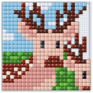 Kép 2/2 - pixel mozaik xl szarvas