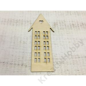 Kép 1/2 - Natúr fa - SZÍVES MAGAS HÁZ 22cm