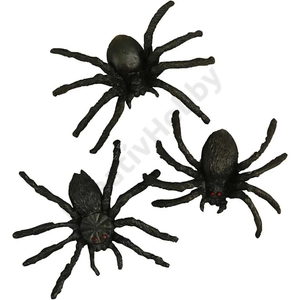 Kép 2/3 - Pókok 4cm, fekete 10db/cs