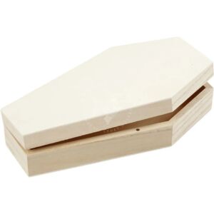 Kép 1/3 - Mágneszáras mini koporsó 4x18x10cm, fából