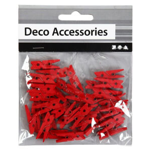 Kép 1/2 - Színes facsipesz piros