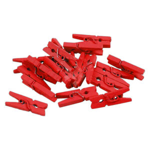 Kép 2/2 - Színes facsipesz, 2,5cm 36db/cs PIROS