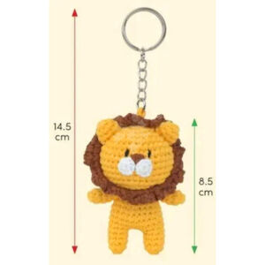 Kép 4/4 - Amigurumi szett, kulcstartó oroszlán 8,5cm