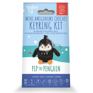 Kép 1/4 - Amigurumi szett, kulcstartó pingvin 8cm
