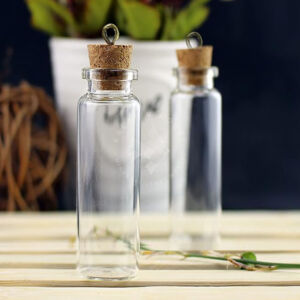 Kép 2/4 - Üvegfiola parafadugóval, akasztóval 11x35mm