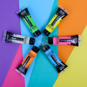 Kép 2/2 - Sötétben világító arcfesték tubusban, 12ml sárga