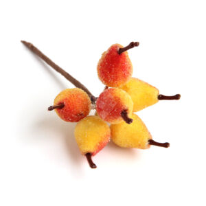 Kép 1/2 - Zúzmarás körte betűző 3x1,5cm/6db