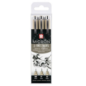 Kép 1/6 - SAKURA PIGMA MICRON - tűfilc készlet 0,20; 0,25; 0,35mm