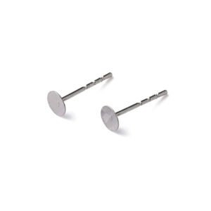 Kép 1/2 - Nemesacél bedugós fülbevalóalap 4mm, 2db/cs