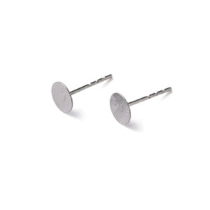 Kép 1/2 - Nemesacél bedugós fülbevalóalap 6mm, 2db/cs