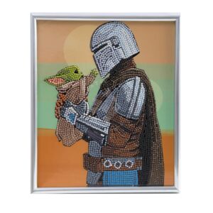 Kép 1/5 - Gyémántszemes kép 25x21cm, kerettel: Star Wars - A Mandalóri