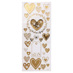 Kép 1/2 - Matrica Arany szívek