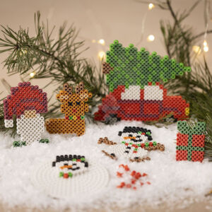 Kép 3/5 - Karácsonyi vasalható gyöngy készlet, hóemberek
