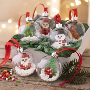 Kép 1/8 - vasalható gyöngy karácsonyi gömbdíszítő készlet