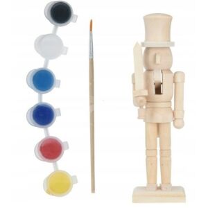 Kép 1/2 - Kifesthető diótörő figura karddal 18cm