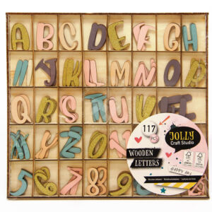 Kép 1/3 - Fabetűk és számok, pasztell színű 117 darabos