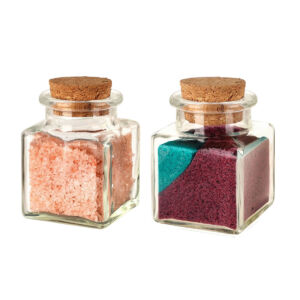 Kép 4/6 - Mini kocka üveg parafa dugóval, 50ml