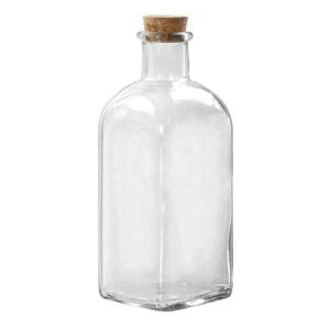 Kép 1/2 - Üvegpalack szögletes, parafa dugóval 500ml
