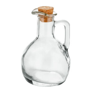 Kép 1/3 - Füles üvegpalack, kiöntő parafa dugóval 150ml