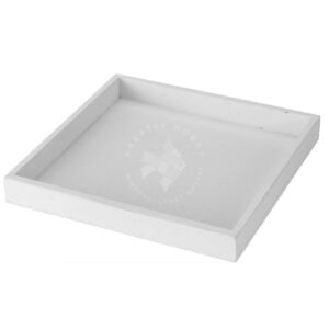 Kép 1/2 - Fa dekortálca 25x25 cm fehér