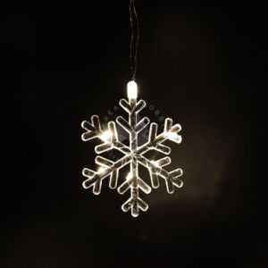 Kép 3/5 - Ledfüggöny hópelyhekkel, 2m x 60cm