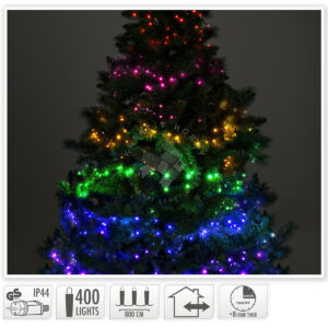 Kép 1/3 - Ledfüzér karácsonyfára, 400db-os, időzítős, színes