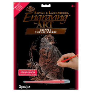 Kép 2/2 - Karckép réz - Majmocskák 20x25,5 cm