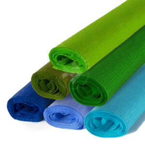 Kép 1/2 - Cartotecnica Rossi - Krepp-papír készlet 50x250cm/40g HIDEG SZÍNEK