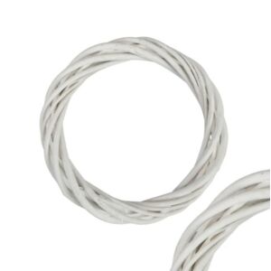 Kép 1/3 - Vesszőkoszorú 15cm FEHÉR