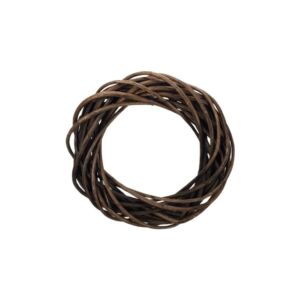 Kép 1/2 - Széles vesszőkoszorú, 15cm SÖTÉTBARNA
