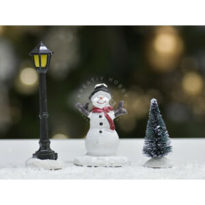 Kép 1/4 - Téli figuraszett hóember 6-10cm