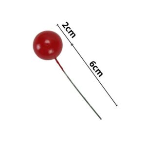 Kép 2/2 - Beszúrós bogyó 2cm/20db PIROS